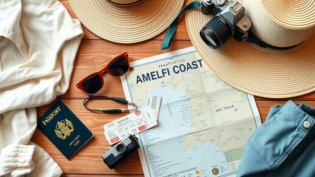 organized flat-lay of a traveler